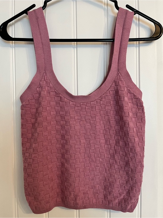 Abercrombie & Fitch Tops - Abercrombie & Fitch Rose-Pink Textured Knit Tank - Medium